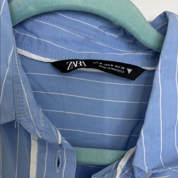 Blue Striped Women's Shirt and Shorts Set - Picture 2 of 4